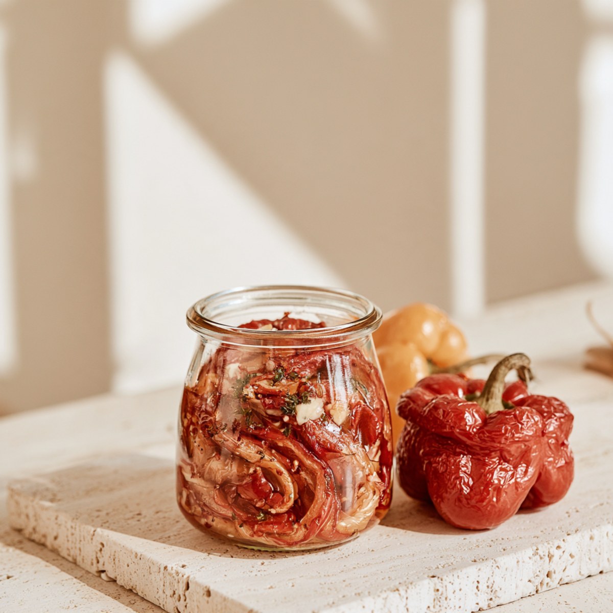 Peperoni a filetti in olio extravergine di oliva - Vaso da 280g